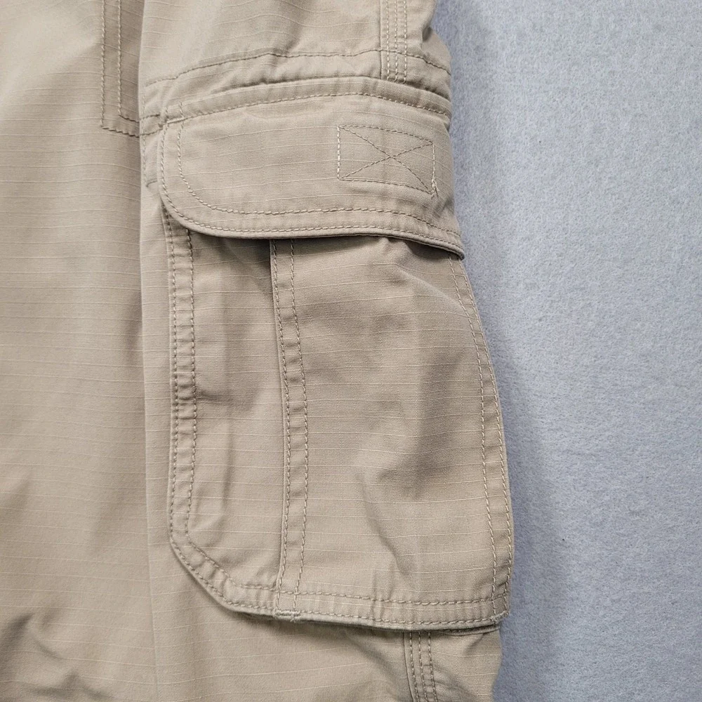 The North Face Mens Cargo Shorts Khaki Tan Ripstop Hiking Outdoor Size 36